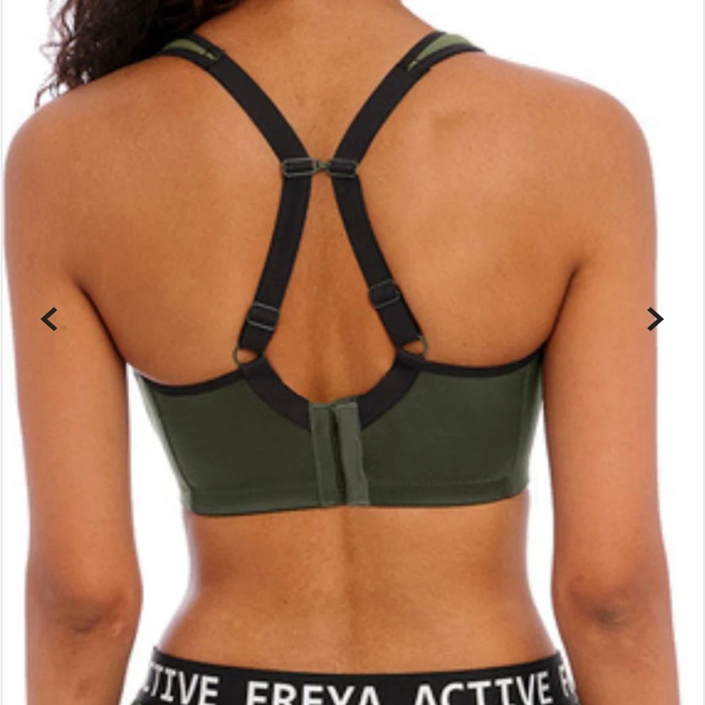 Freya Olive Green and Black Underwire Sports Bra - Picture 8 of 16